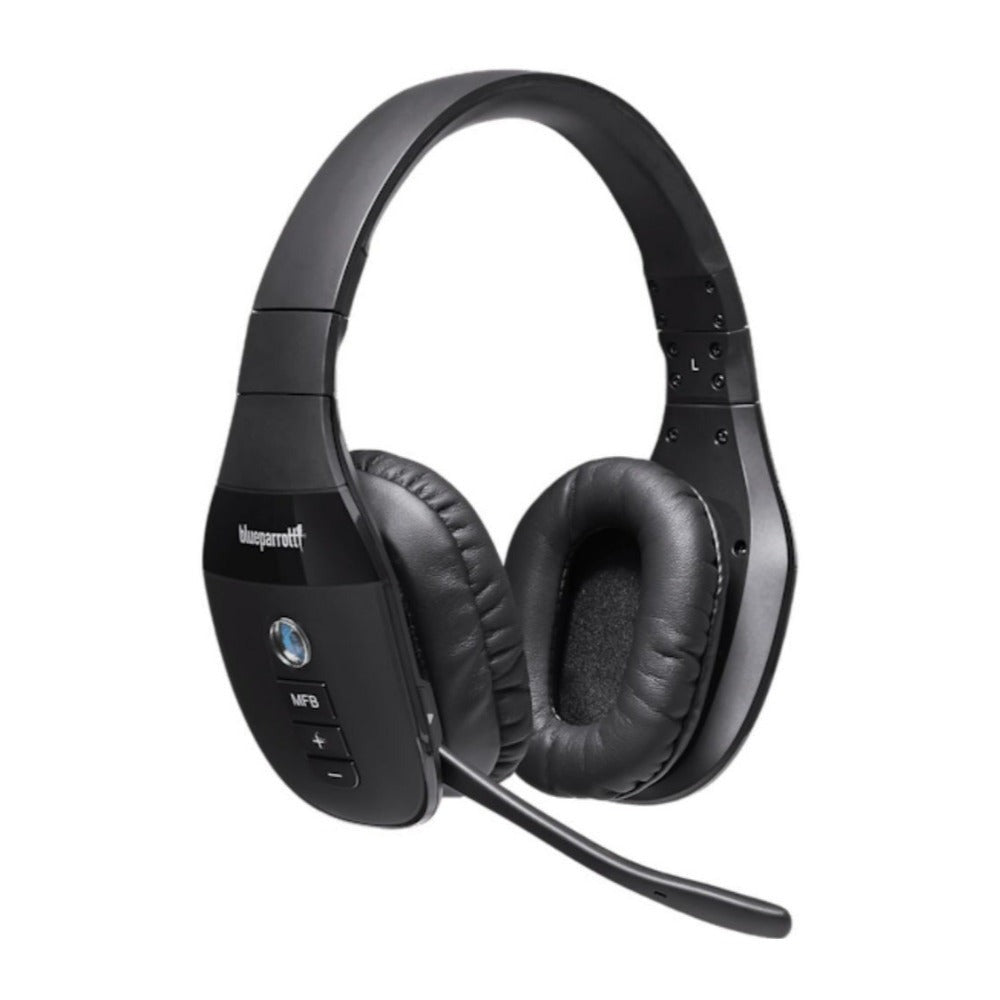 BlueParrott S450-XT Bluetooth Stereo Headset, Noise-Canceling Mic (Black) (Certified Refurbished)