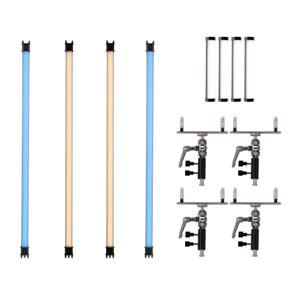 Nanlite PavoTube II 30C 4' LED Tube 4 Light Kit Bundle