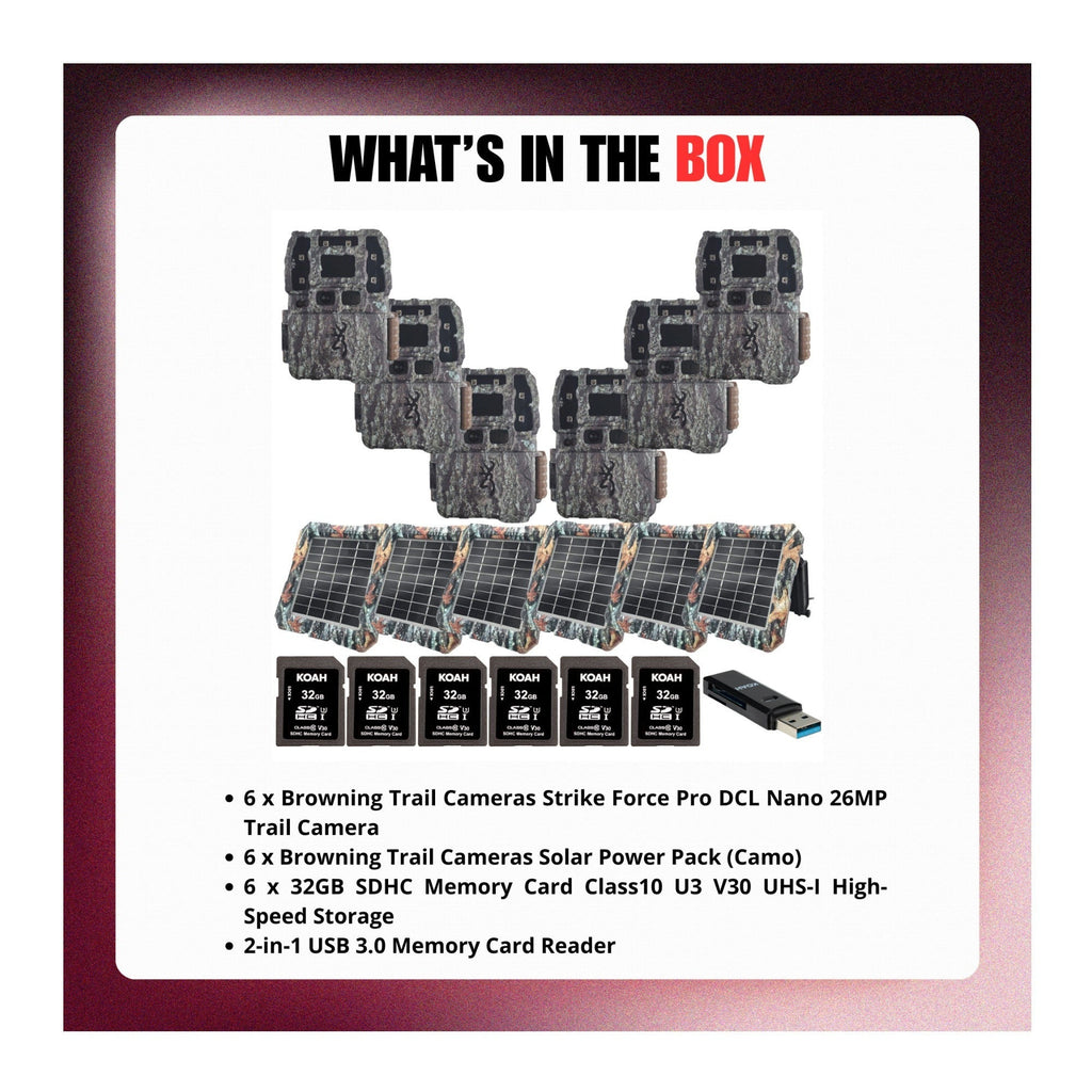 Browning Trail Cameras Strike Force Pro DCL Nano 26MP Trail Camera Bundle