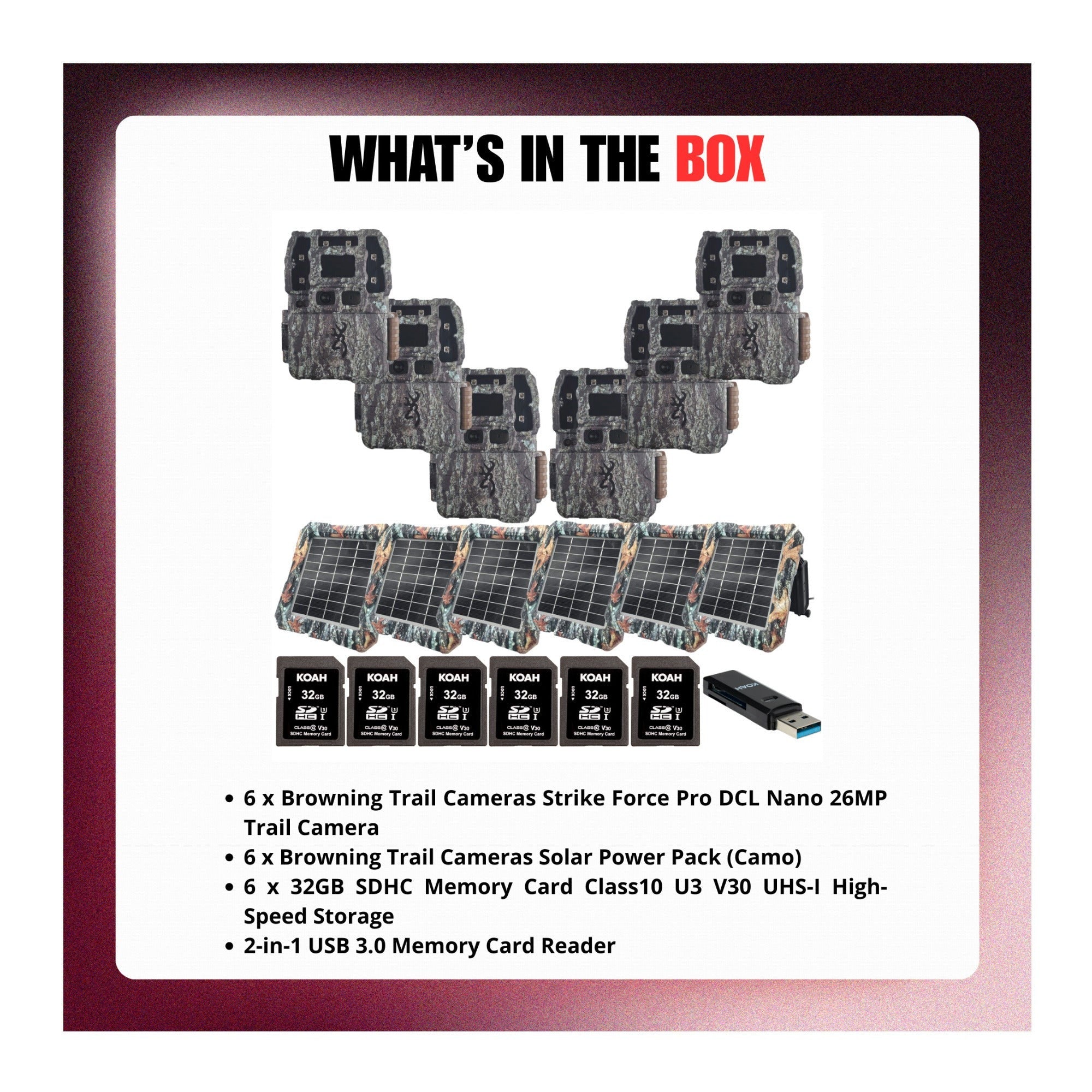 Browning Trail Cameras Strike Force Pro DCL Nano 26MP Trail Camera Bundle