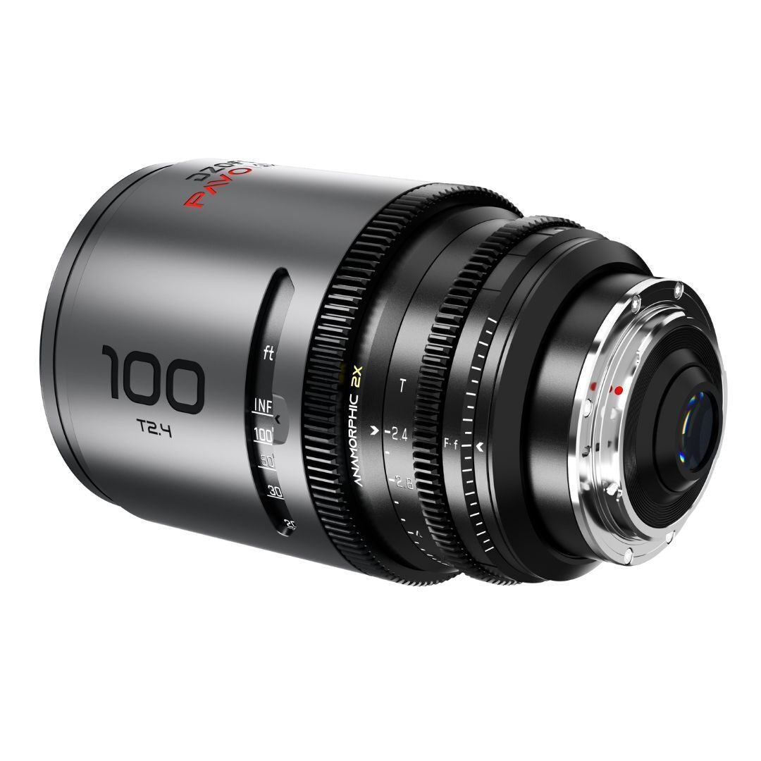 DZOFilm PAVO 100mm Anamorphic 2x T2.4 Neutral Coating PL or EF Mount Lens (Space Gray and Black)