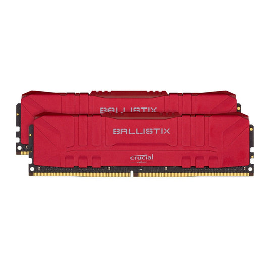 Crucial Ballistix 16GB DDR4-3000 UDIMM RAM Desktop Memory Kit (2x8GB, Red)