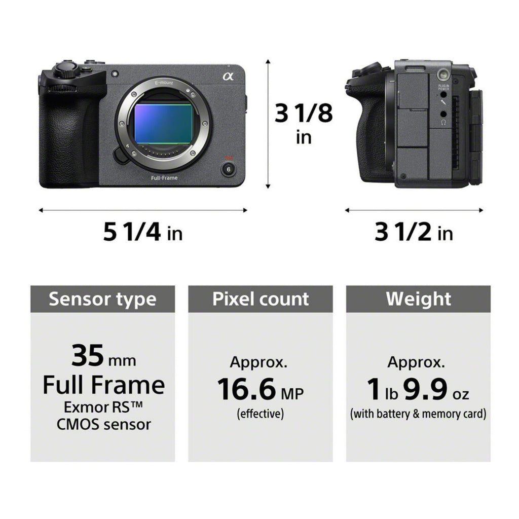 Sony FX5 Full-Frame Cinema Camera - 5K Open Gate, Internal 16-Bit X-OCN RAW, BIONZ XR2 AI Processor