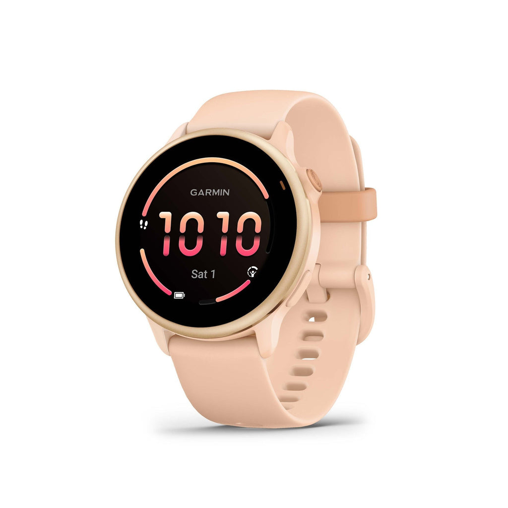 Garmin vivoactive 6 GPS Smartwatch (Metallic Pink) with Wireless Earbuds Bundle