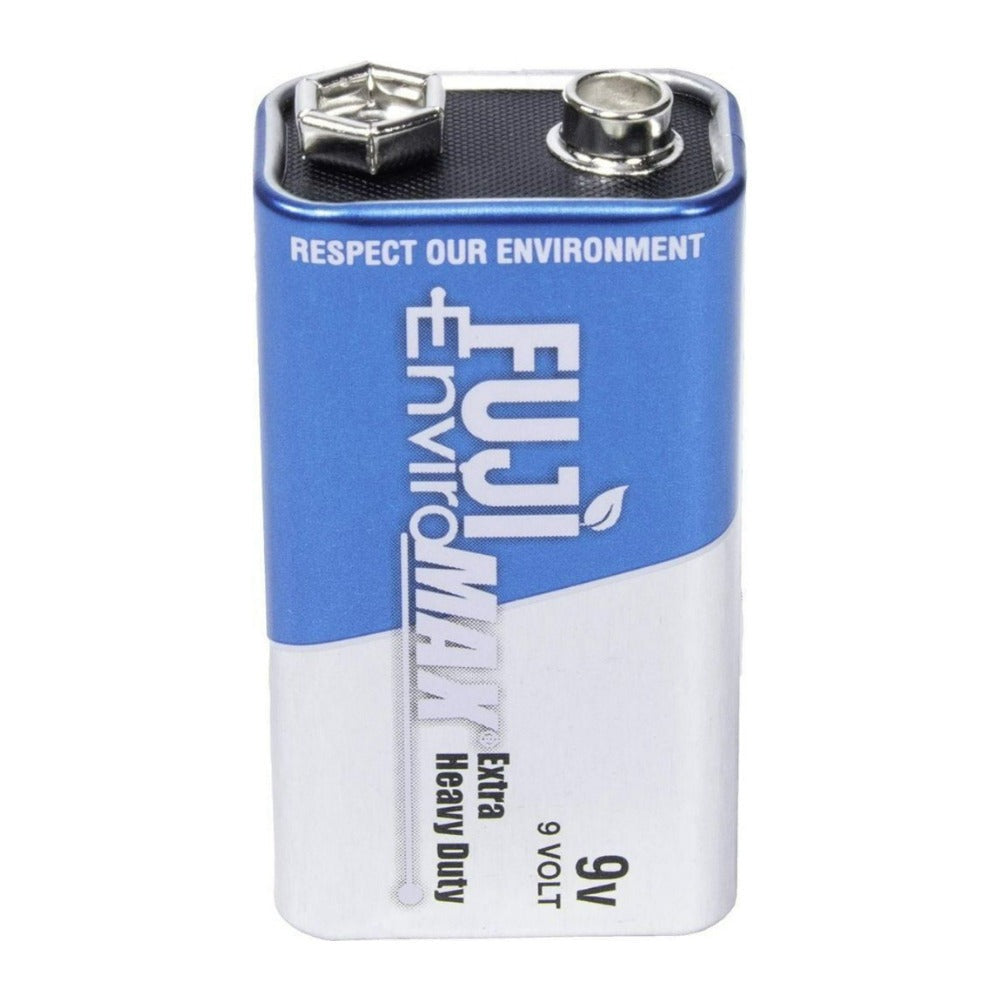 Fuji EnviroMax 9 Volt Extra Heavy Duty Battery for Clocks, Remotes, LED Headlamps and Flashlights