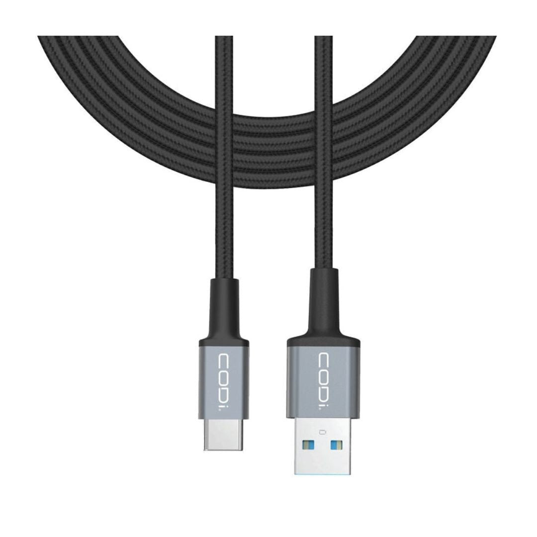 CODi 6-Foot Braided Nylon USB-A to USB-C Charge and Sync Cable