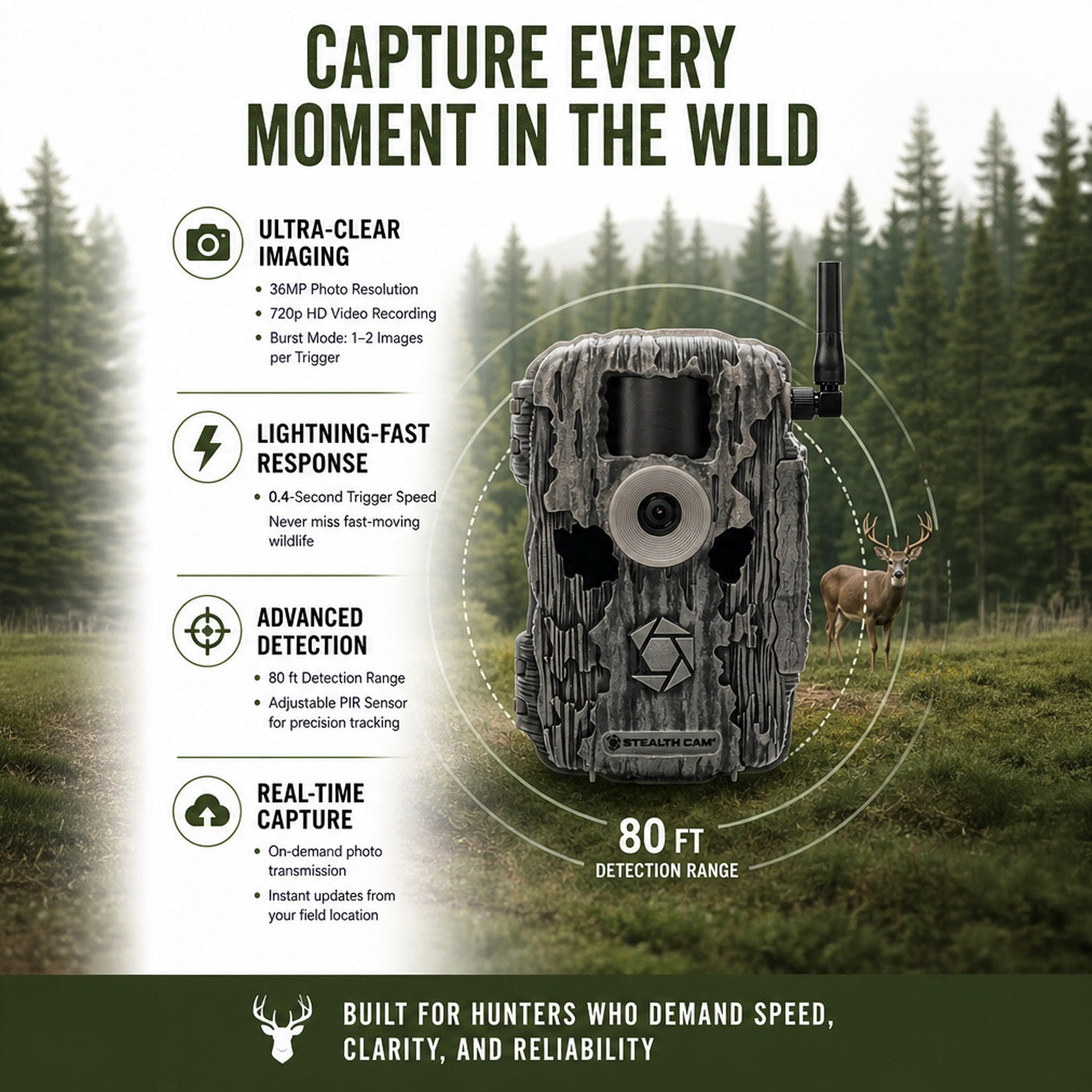 Stealth Cam Fusion X-Pro 36MP 720P Cellular Dual Sim Trail Camera 10-Pack Bundle