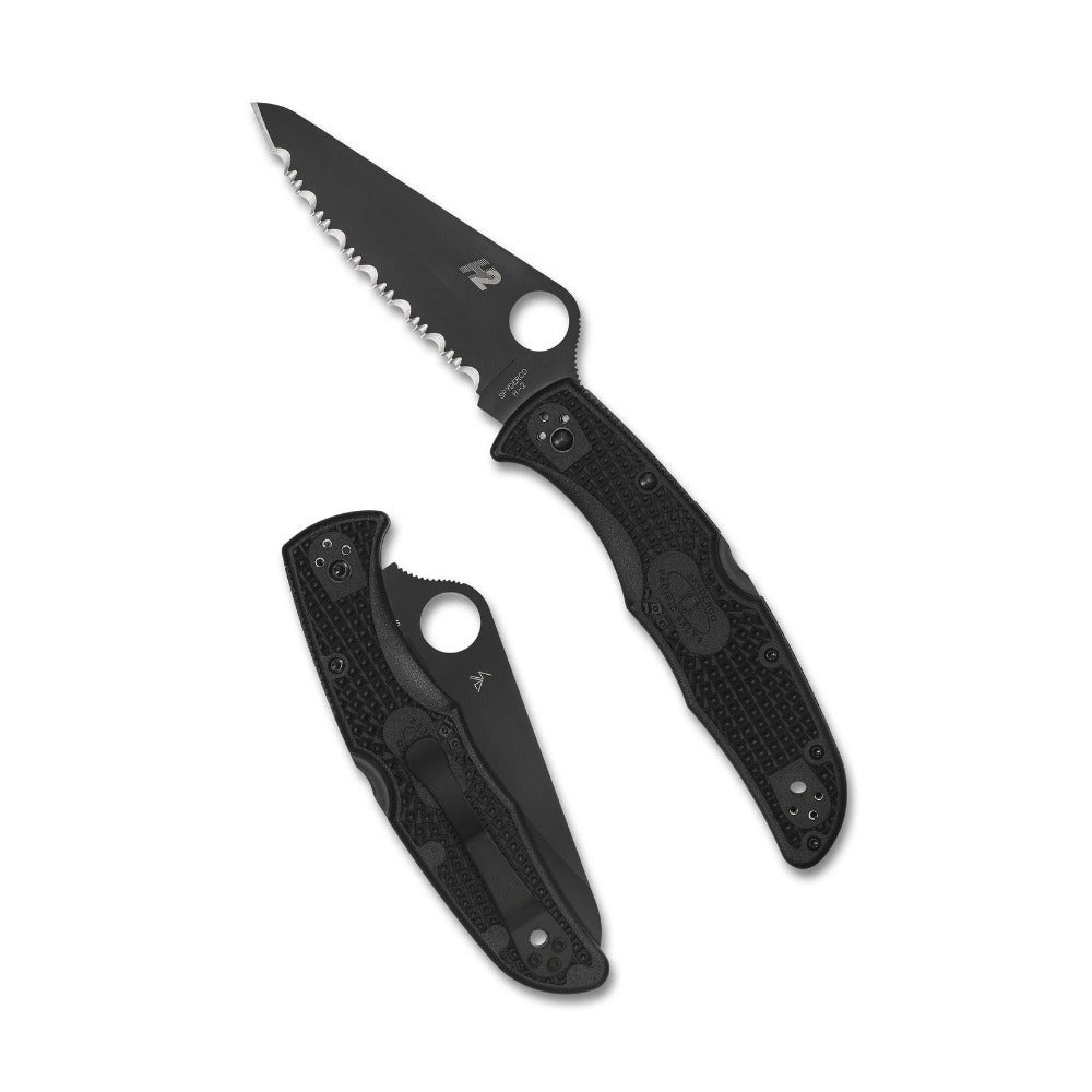 Spyderco Pacific Salt 2 Lockback Knife, Black FRN