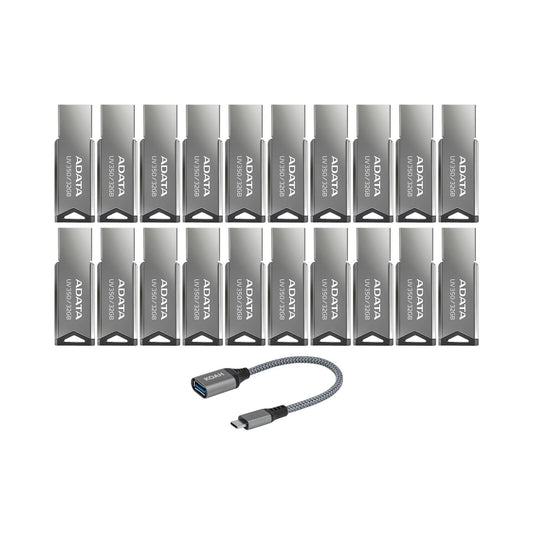 ADATA 32GB Metal USB 3.2 Flash Drive - AUV350 (20-pack)
