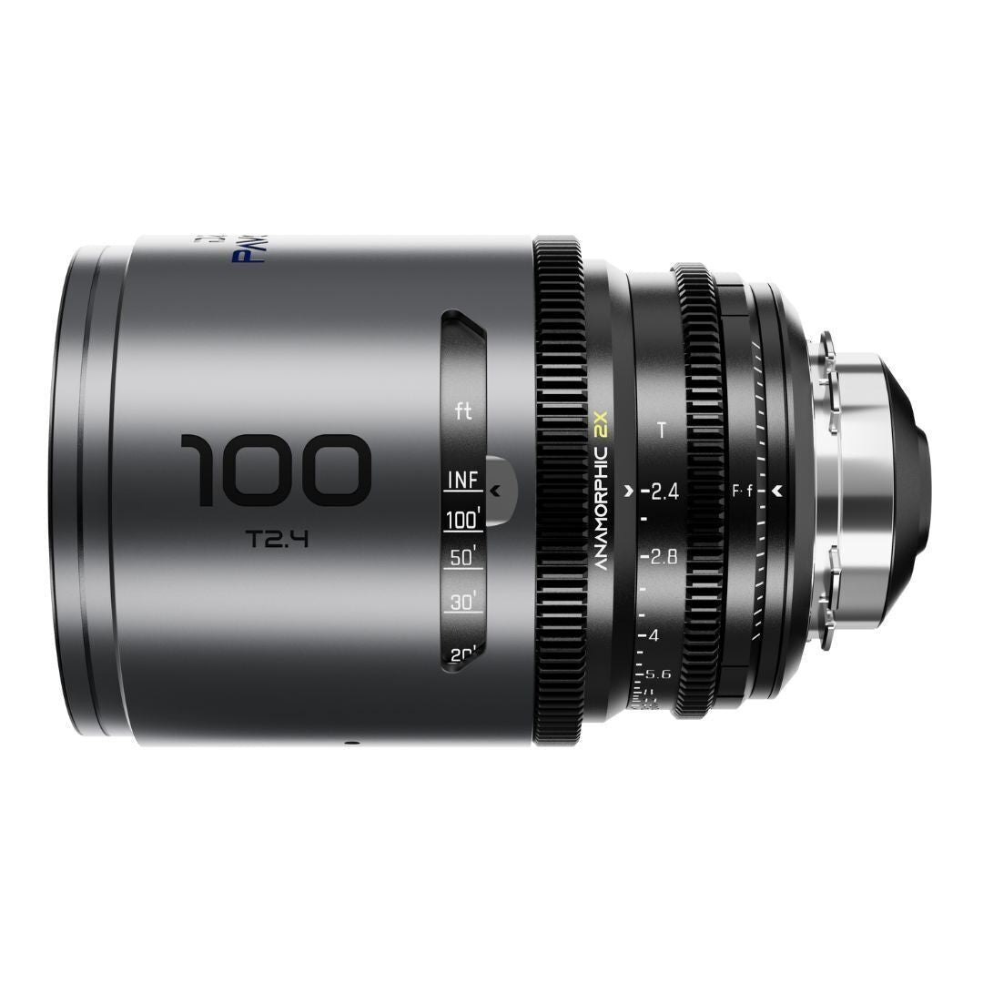 DZOFilm PAVO 100mm Anamorphic 2x T2.4 Blue Coating PL or EF Mount Lens (Space Gray-Black)