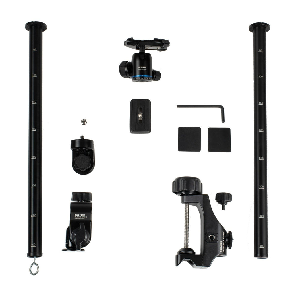 Slik Creator's Studio Kit with Creators Clamp, Sliding Arm II, SBH-400AS Head