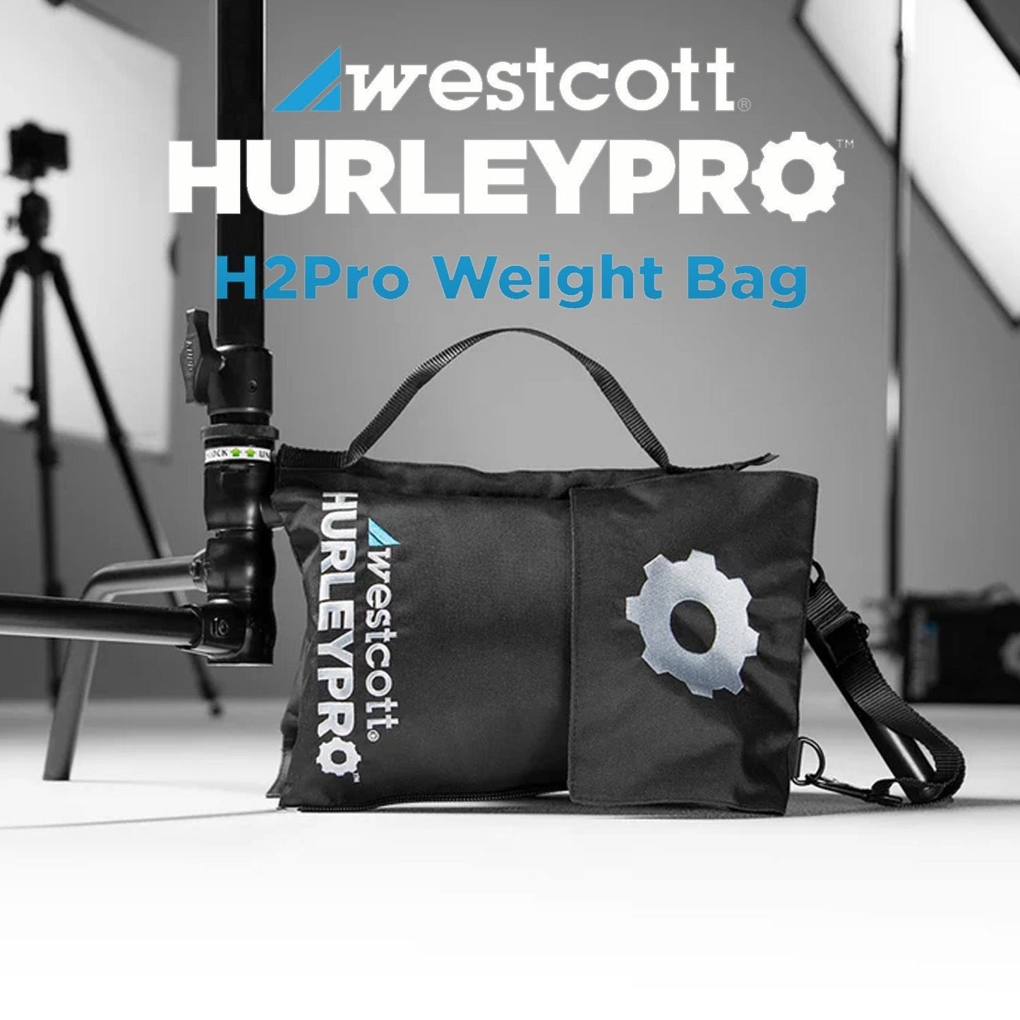 Westcott Air Cushioned Heavy-Duty Light Stand (8 Feet) and HurleyPro H2Pro Weight Bag Bundle