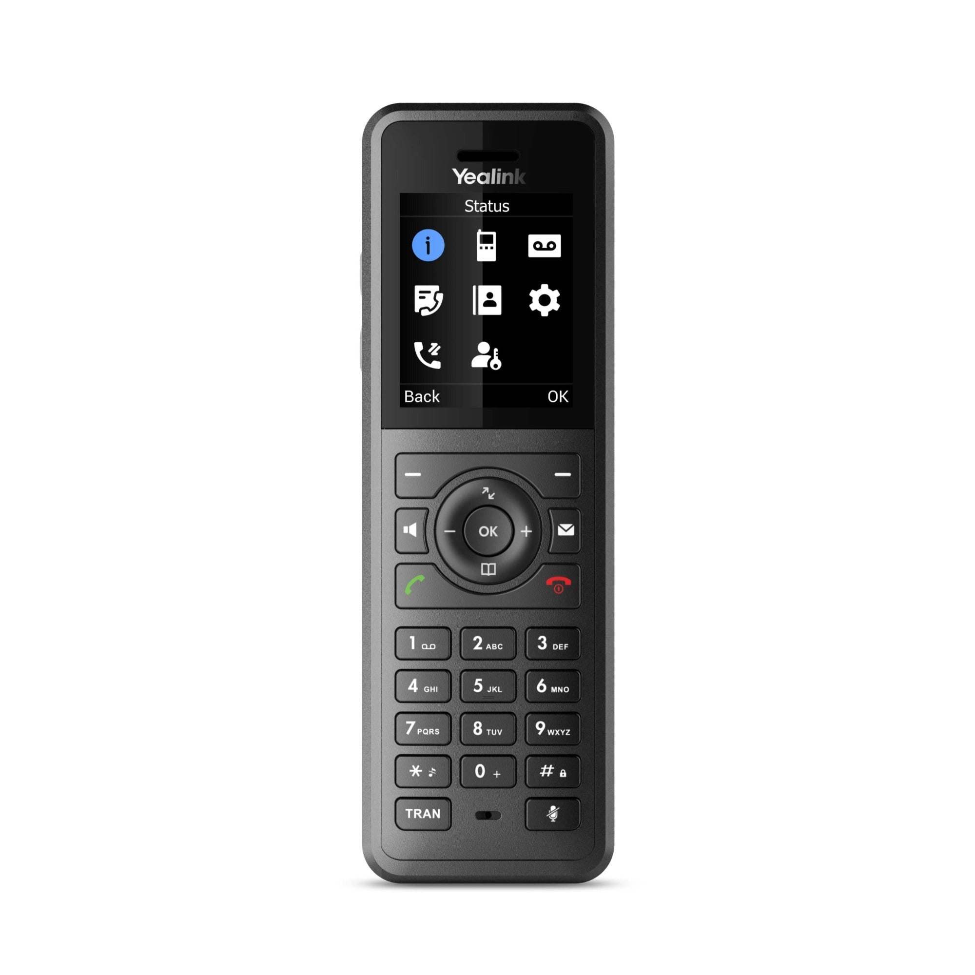 Yealink W57R Drop-resistant Rugged DECT Handset with IP54 Rating, HD Audio and 1.8-inch Color Screen