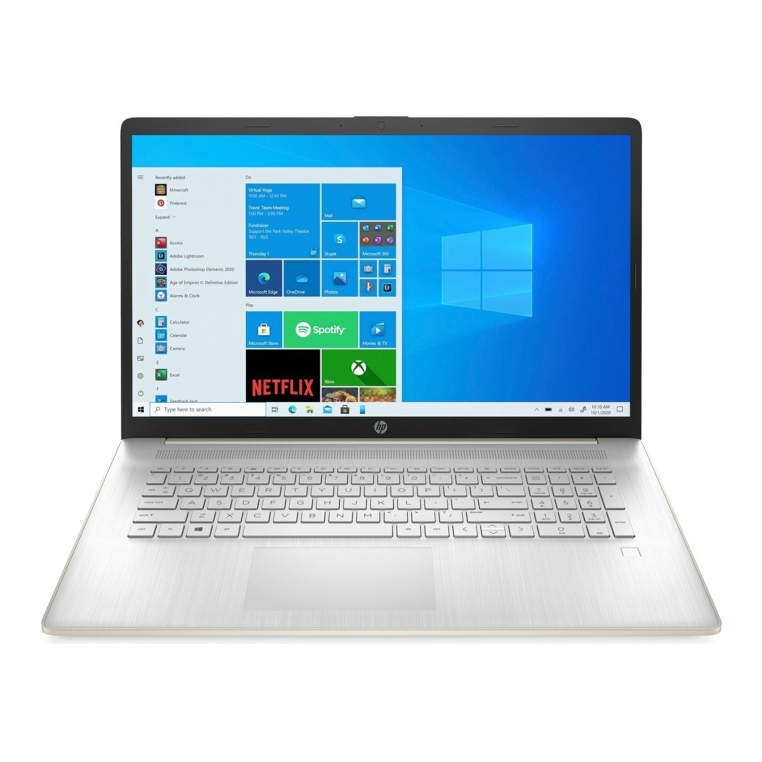 HP 17-CN0034 17.3" HD+ Touchscreen Laptop, Intel Pentium Gold, 8GB RAM, 512GB SSD, Windows 11 (Pale Gold) (Certified Refurbished)
