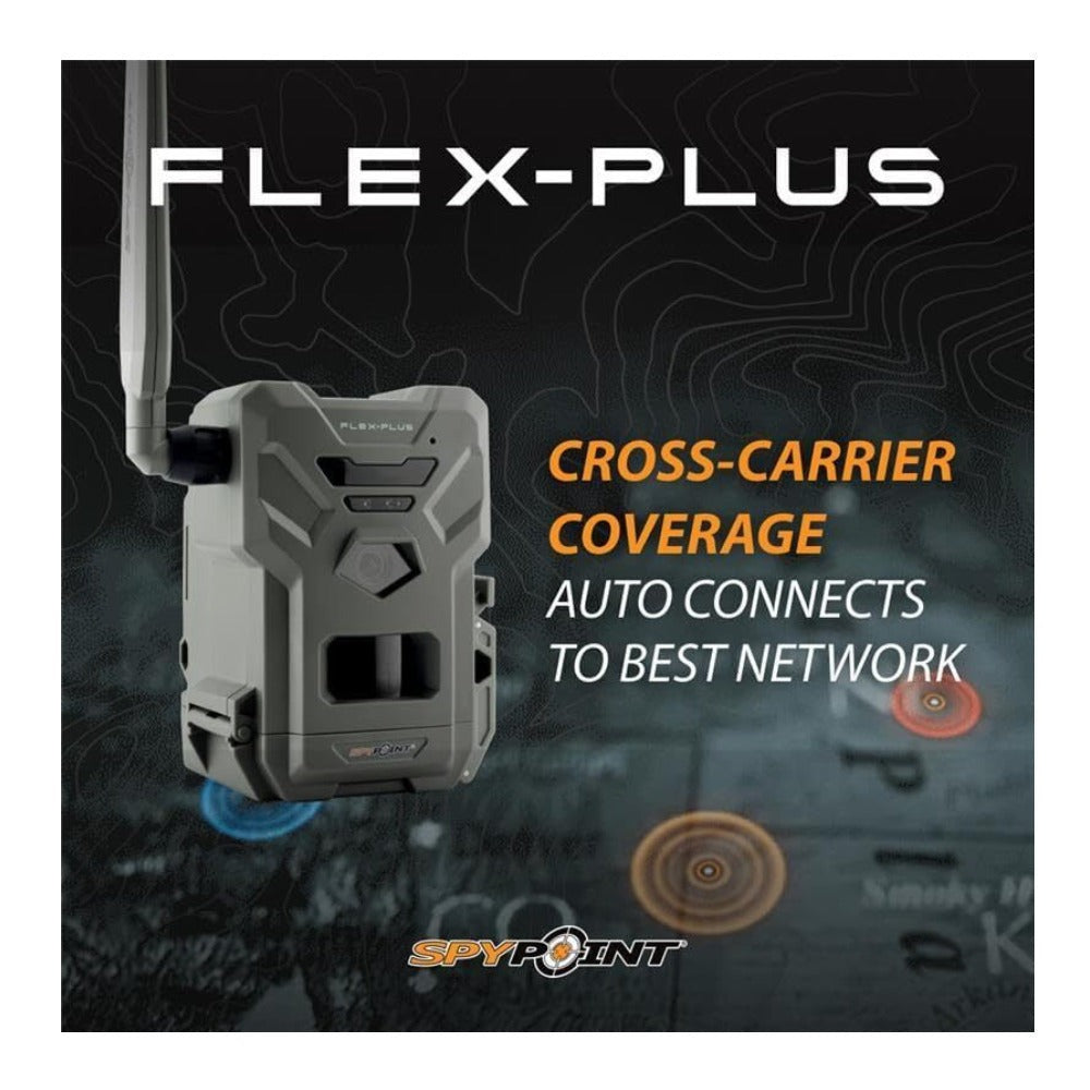 Spypoint FLEX-PLUS Cellular Trail Camera with Memory Card (6-Pack) and Reader