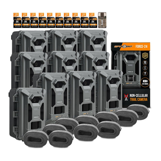 Spypoint Force-24MP Non-Cellular Trail Camera Bundle with Accessories (2 Pack)