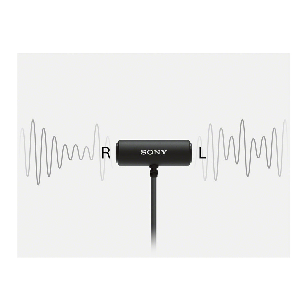 Sony ECM-LV1 Compact Stereo Lavalier Microphone with Case