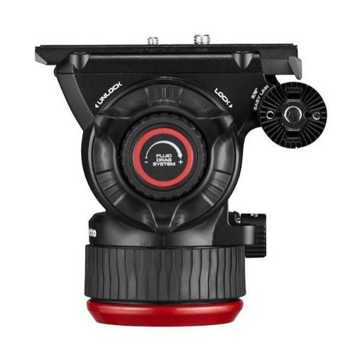 Manfrotto 504X Fluid Video Head with MVTTWINMA Aluminum Twin Leg Tripod with Middle Spreader