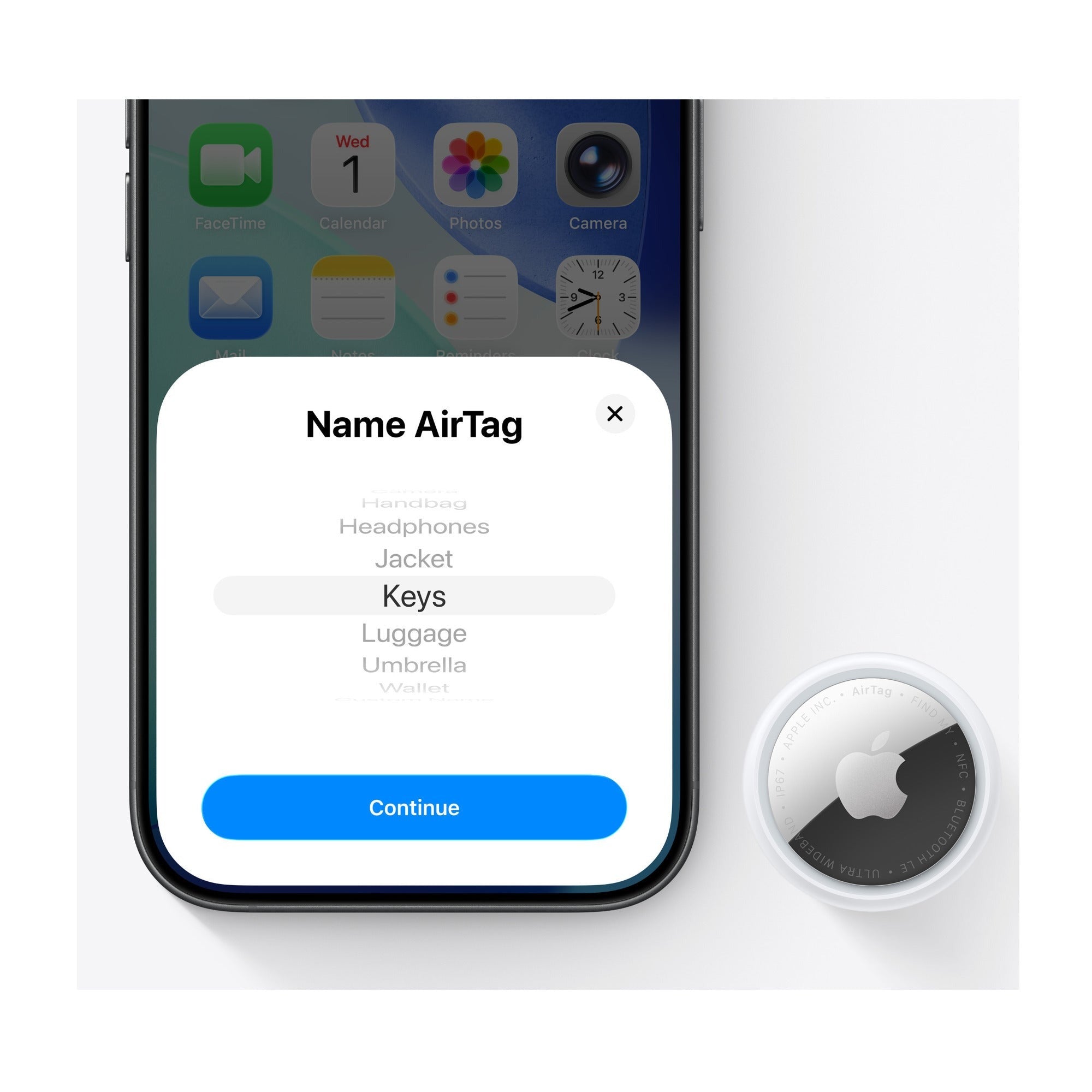 Apple AirTag Item Tracker with Find My app compatibility (1st Generation)