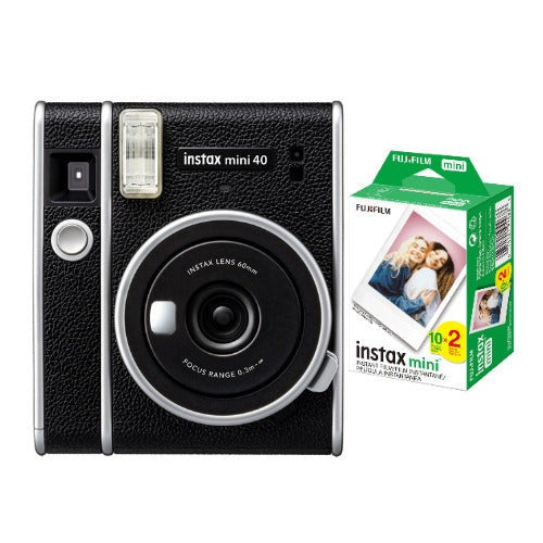 Fujifilm Instax Mini 40 Instant Film Camera with Twin Film Pack (20 Exposures)