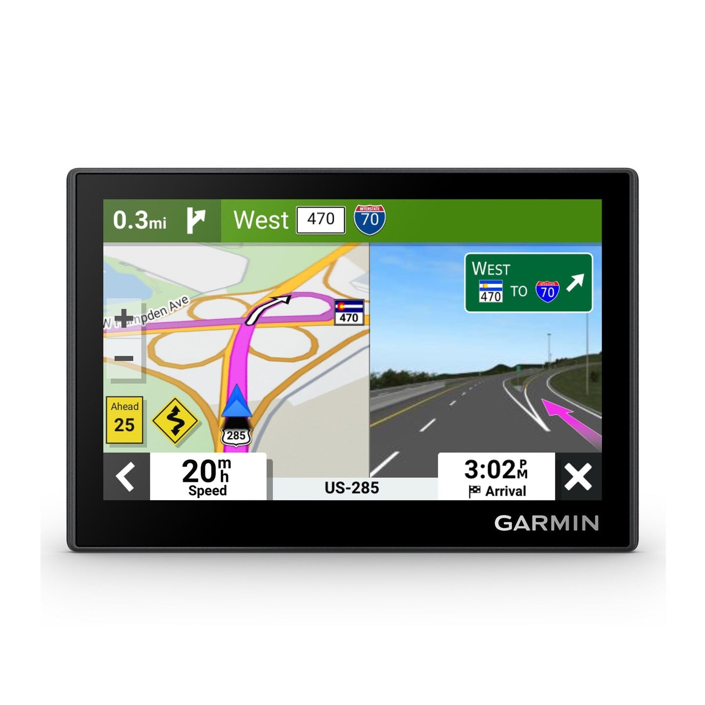 Garmin Drive 53 & Traffic GPS Navigator With Kratos Power 36W 2-Port Car Charger Bundle
