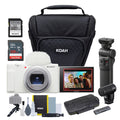 Sony ZV-1 II Vlog Camera (White) with Vlogger Kit and Case Bundle