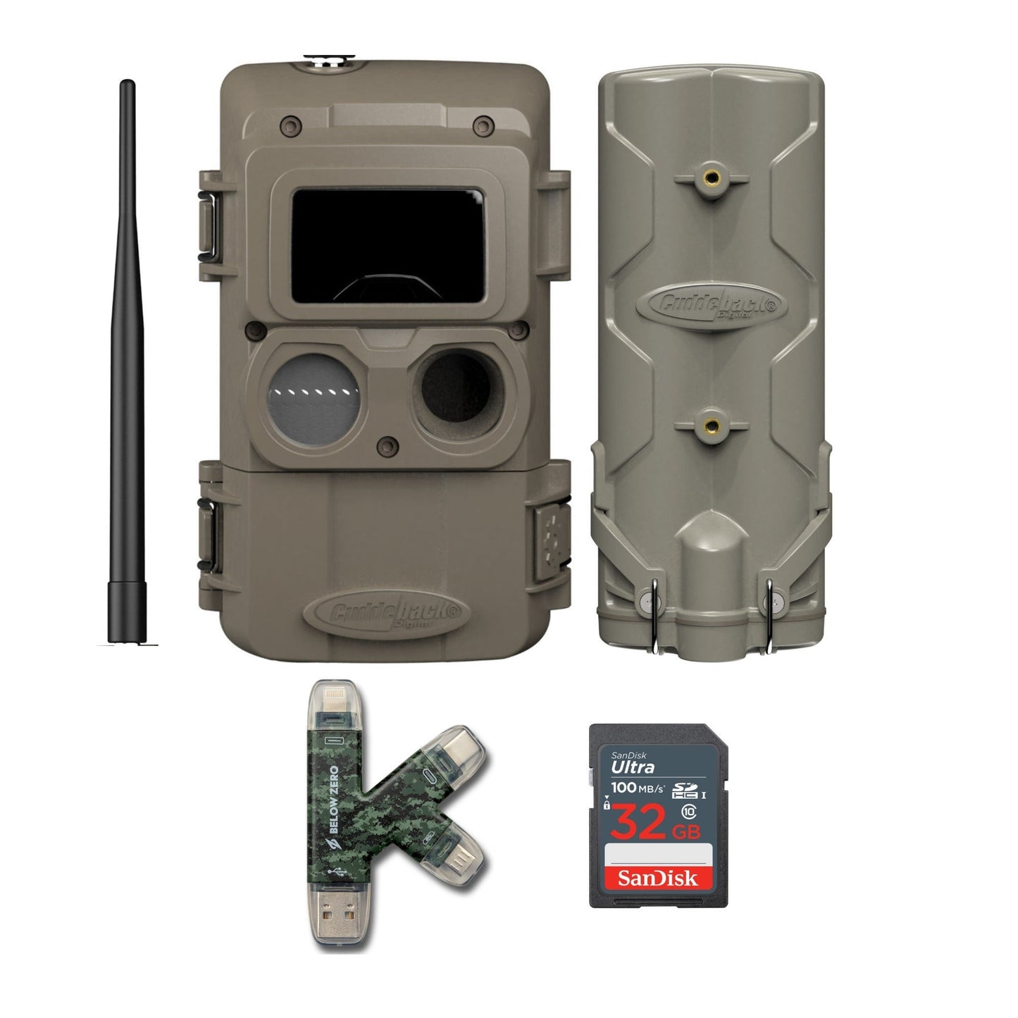 Cuddeback CuddeLink Wireless, LowGlow IR LED Camera (LL-2A) with PW-001 and Card