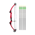 Genesis Archery Original Bow (Right Hand, Red) and Six Arrows Kit