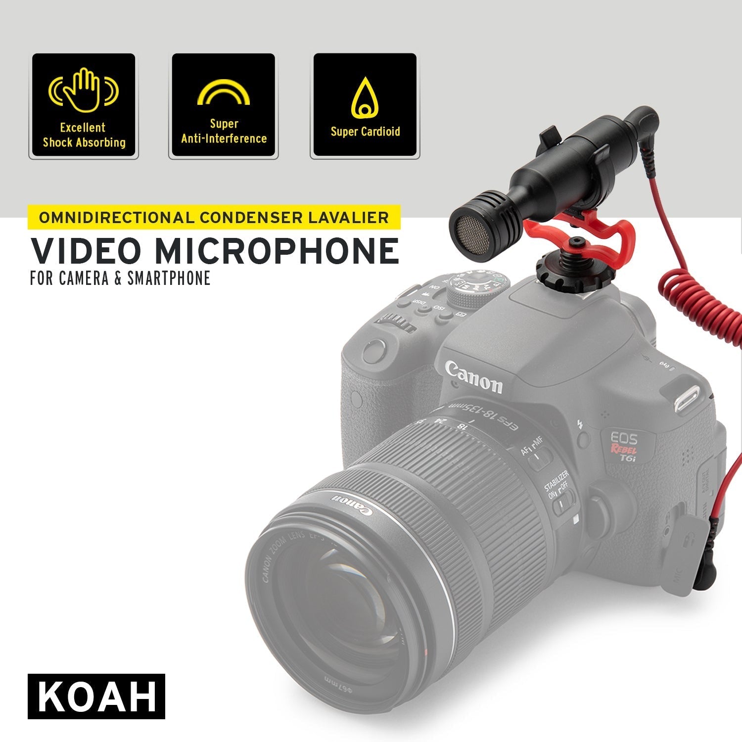 Koah Simah Condenser Microphone for Digital Cameras