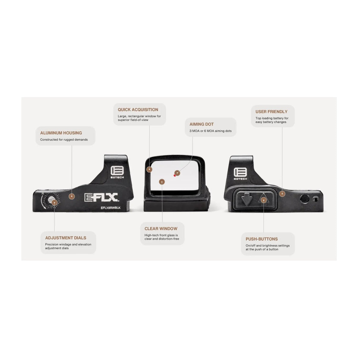 EoTech Mini Reflex Sight with 3 MOA dot - BLK