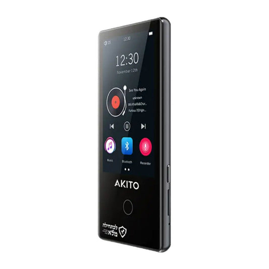 AKITO L4 16GB Kosher MP3 Player with Built-in Speaker, Recorder, Bluetooth, and Touch Screen (Black)