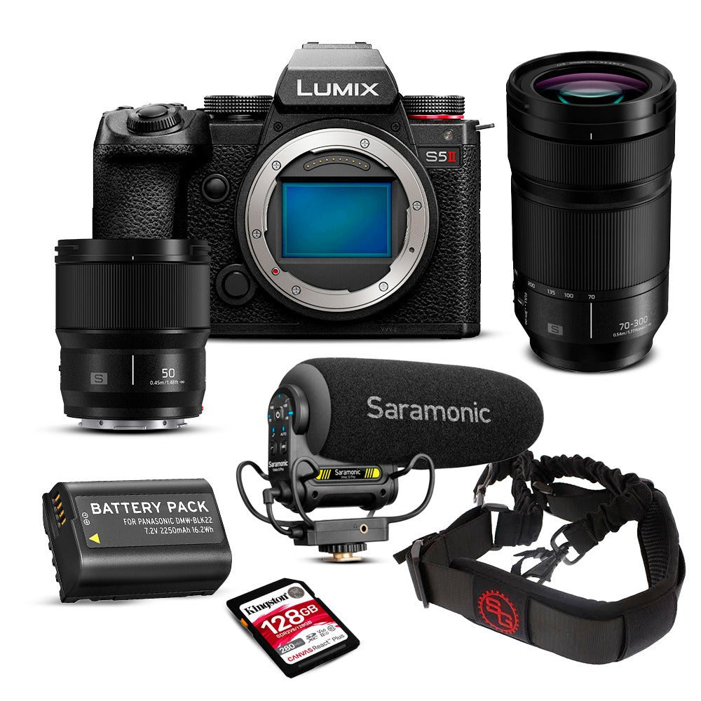 Panasonic Lumix Full Frame Camera with Lumix S5II and S5IIX Firmware Update with Mount Lens Bundle