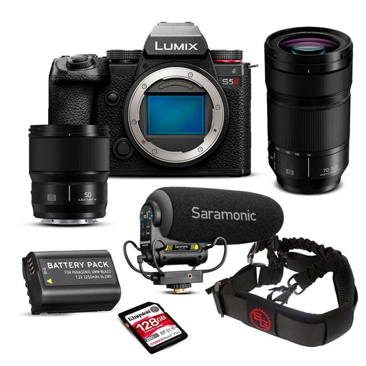 Panasonic Lumix Full Frame Camera with Lumix S5II and S5IIX Firmware Update with Mount Lens Bundle
