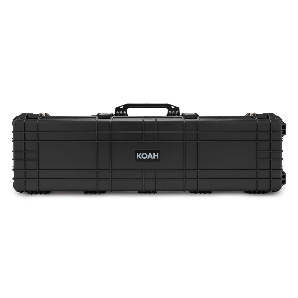 Koah 53-Inch Weatherproof Protective Roller Rifle Hard Case (Black)