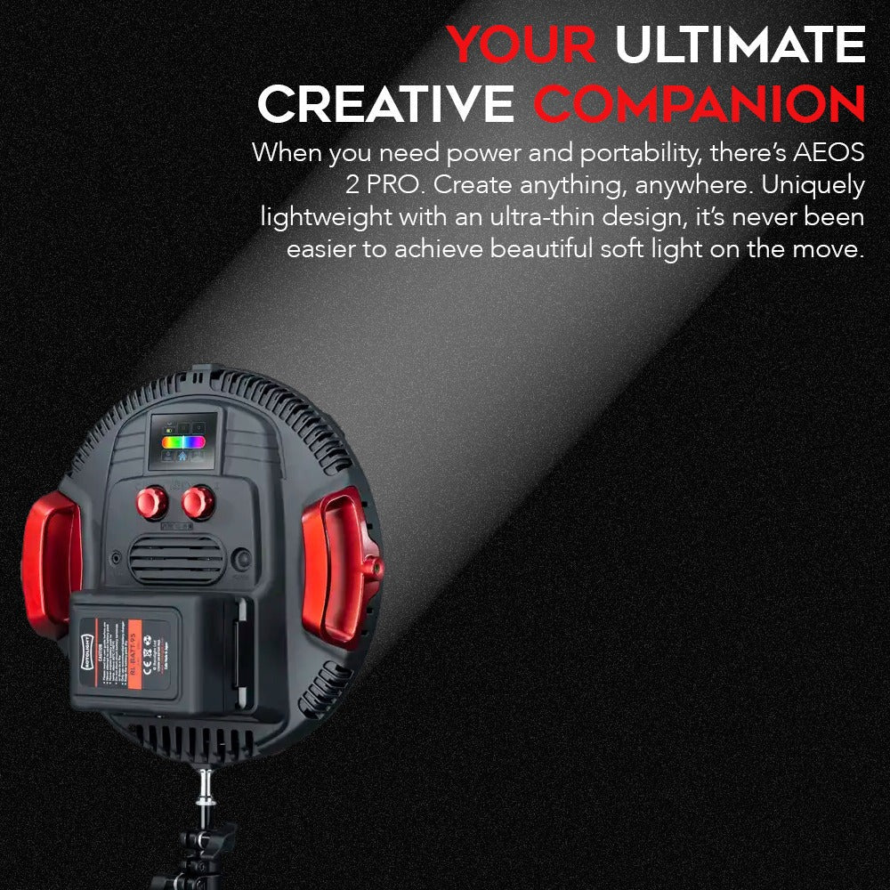Rotolight AEOS 2 Pro LED Light with Rotolight AEOS Soft Carry Case (Black)