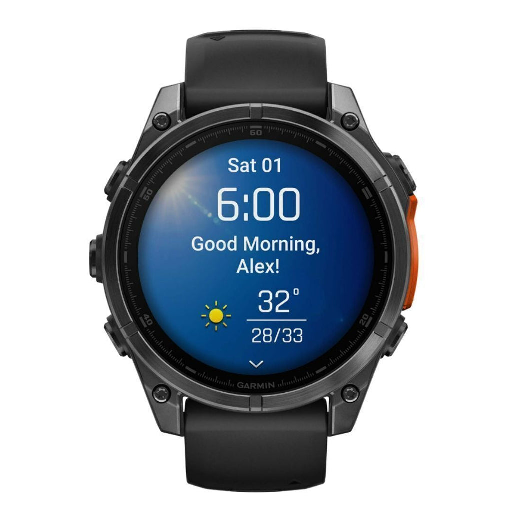 Garmin Fenix 8 47mm GPS Smartwatch with Wireless Stereo Earbuds Bundle