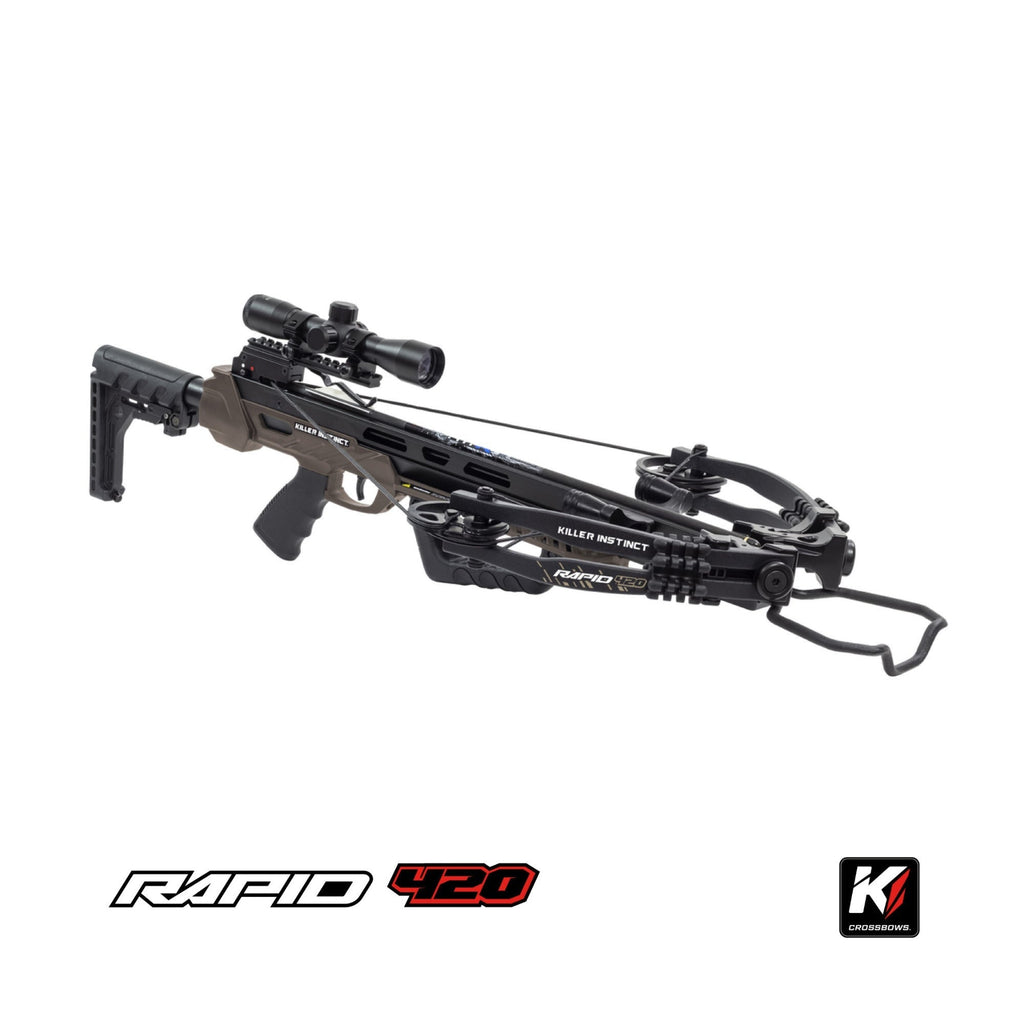 Killer Instinct Rapid 420 Crossbow Kit with Bolts and Broadheads Bundle