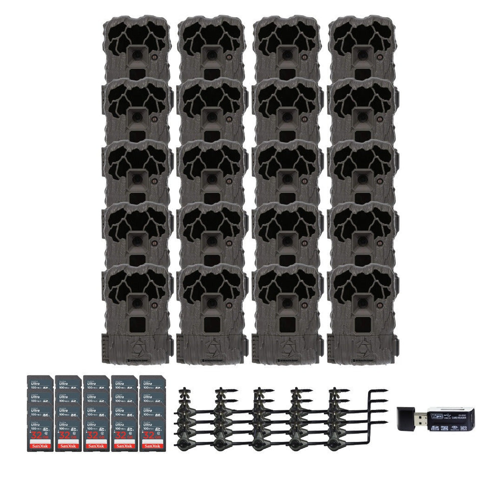 Stealth Cam 20MP Trail Camera with 60 Feet Range Detection and 720P Video (2-Pack) x 10 Bundle