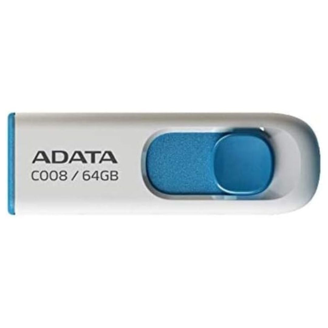 ADATA 64GB USB 2.0 Retractable Capless Flash Drive (Red)