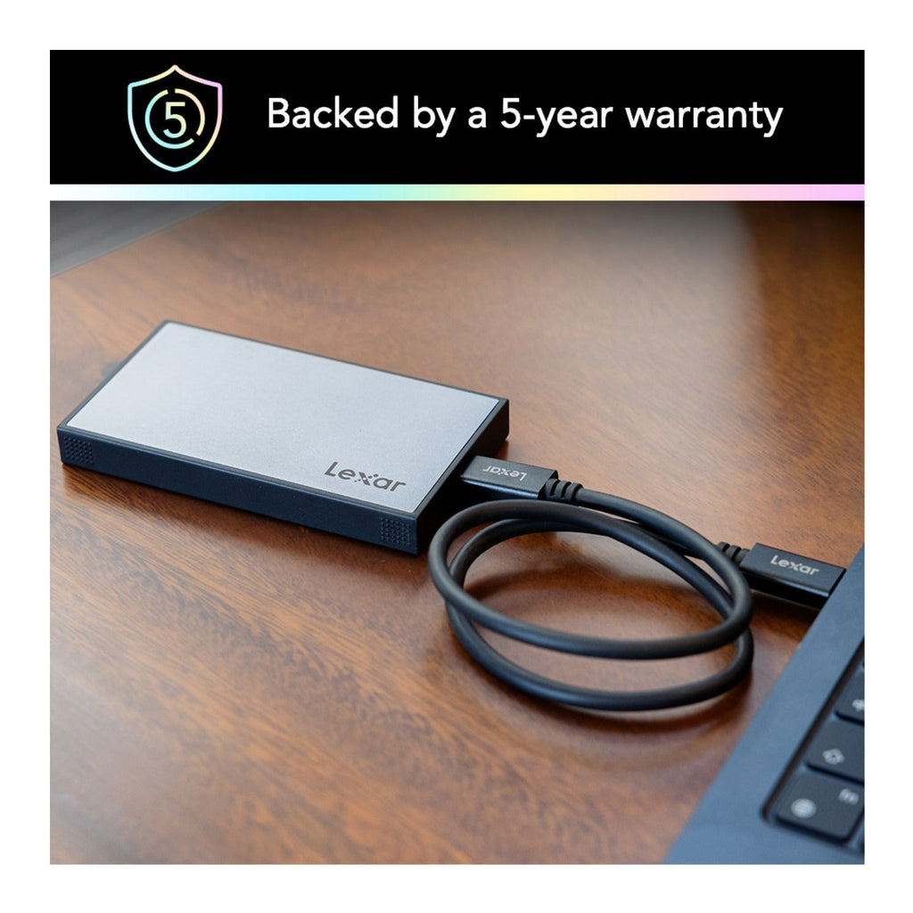 Lexar Professional Workflow Portable 2TB SSD - Aluminum Build, 68-Rated Up to 2000MB/s Read/Write