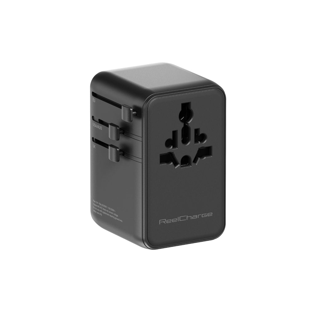 ReelCharge 70W Global Travel Charger (Black)