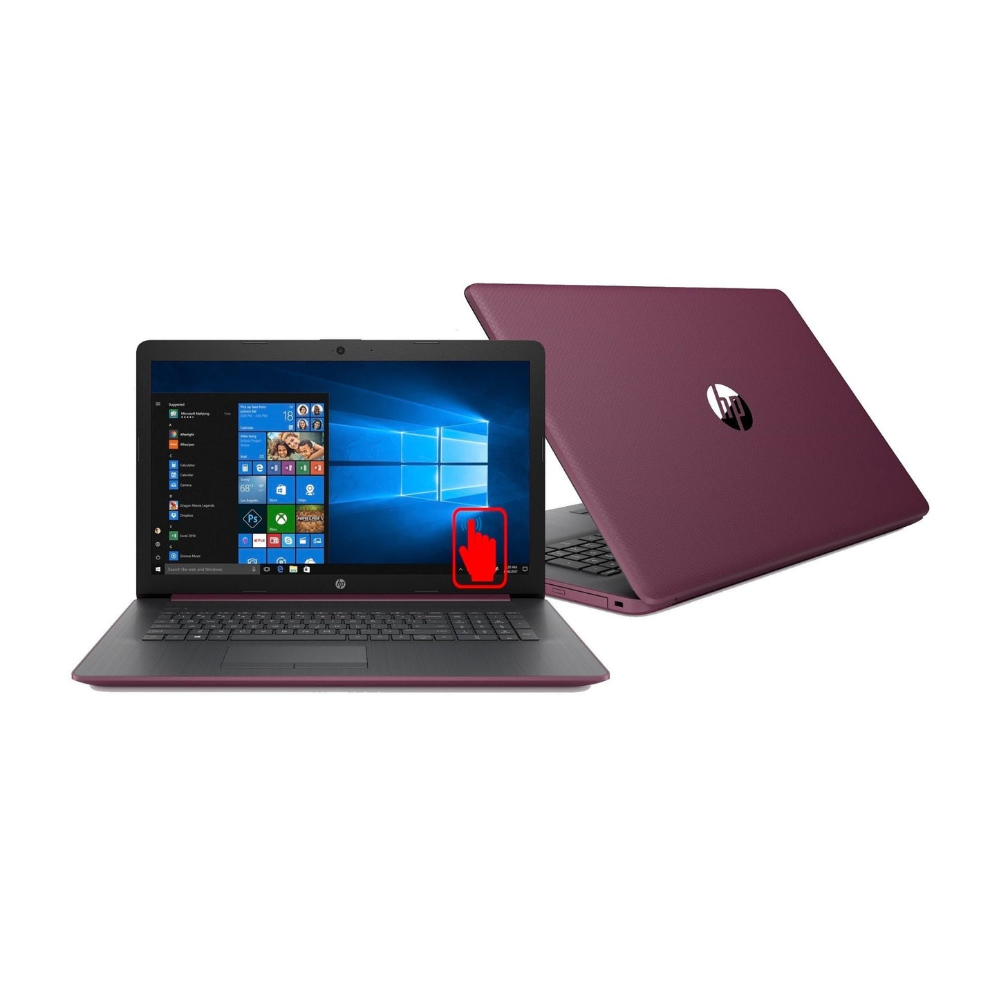 HP 17-by0026ds 17.3" Touchscreen Laptop, Intel Pentium Gold, 8GB RAM, 1TB HDD, Microsoft Office 365 (1-Year) (Certified Refurbished)