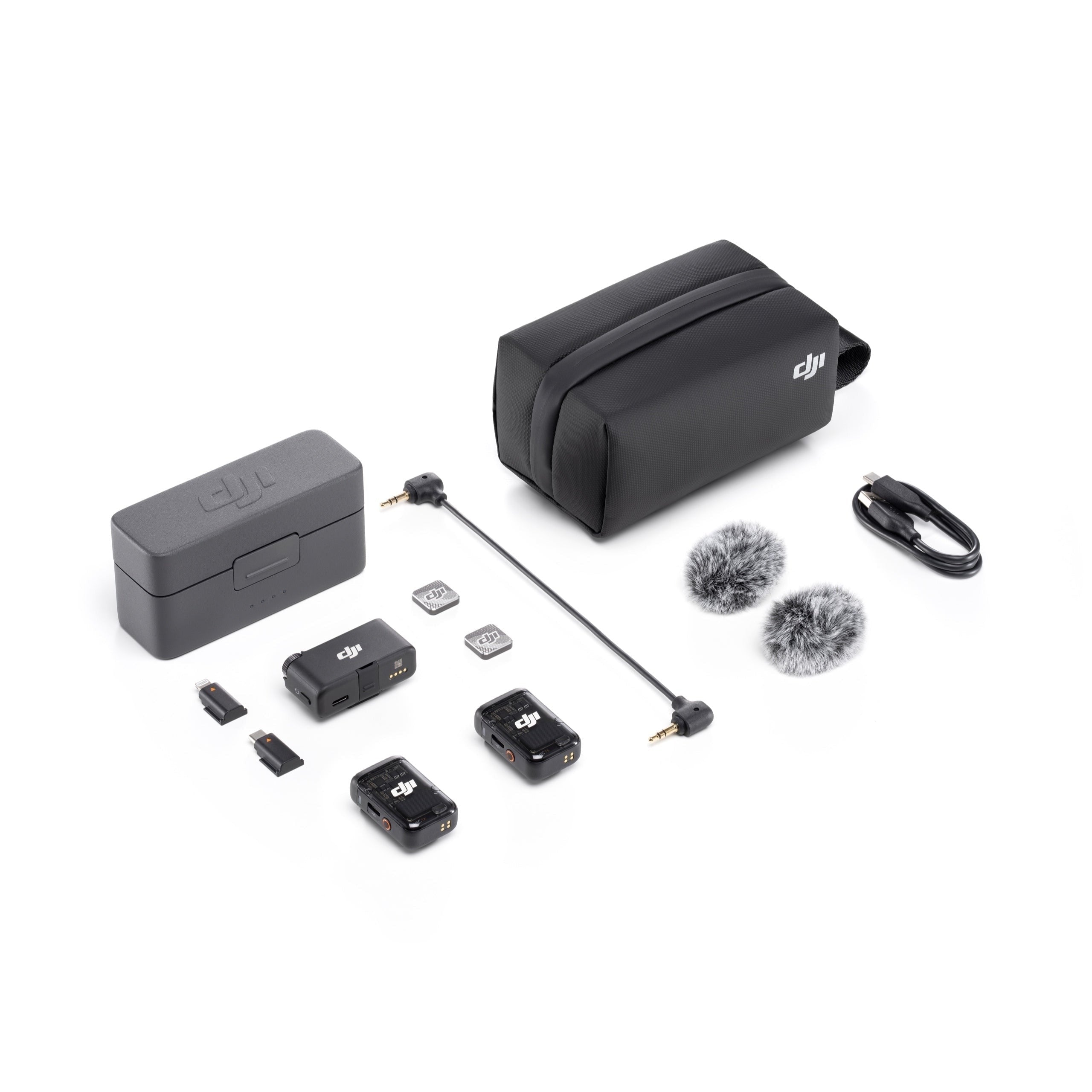 DJI Mic 2 with Action Camera, Memory Card, and Carrying Case Bundle