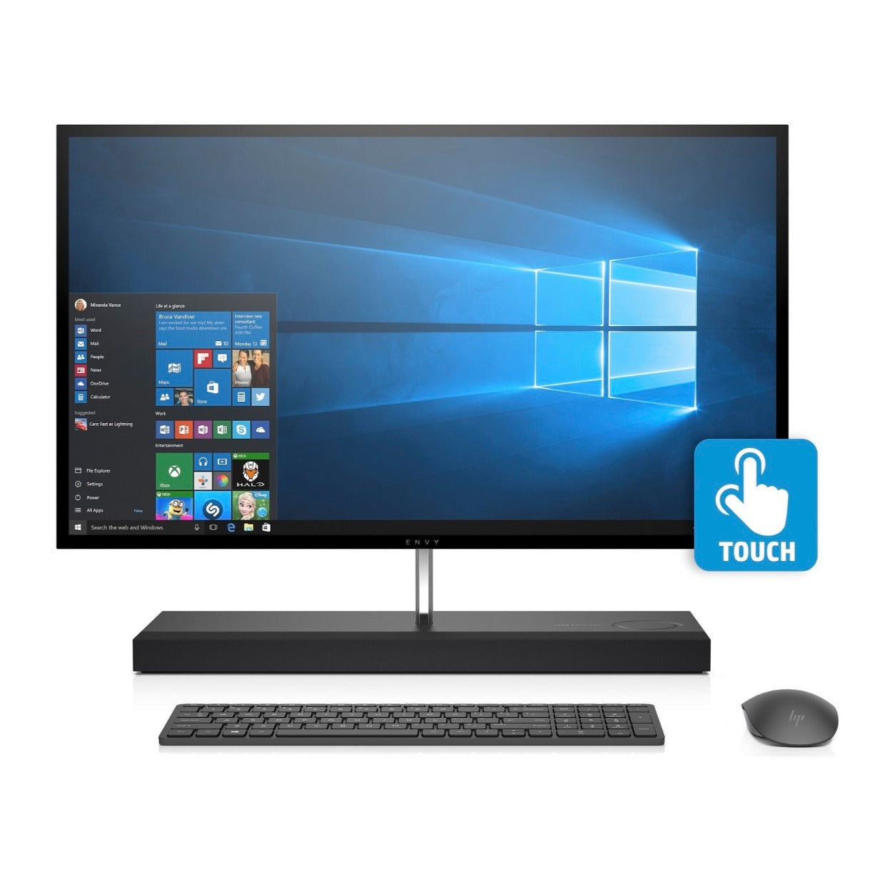 HP Envy 27" 4K Touch All-in-One PC, Intel Core i7-8700T, 16GB RAM, 1TB HDD + 256GB SSD, GTX 1050 4GB (Certified Refurbished)