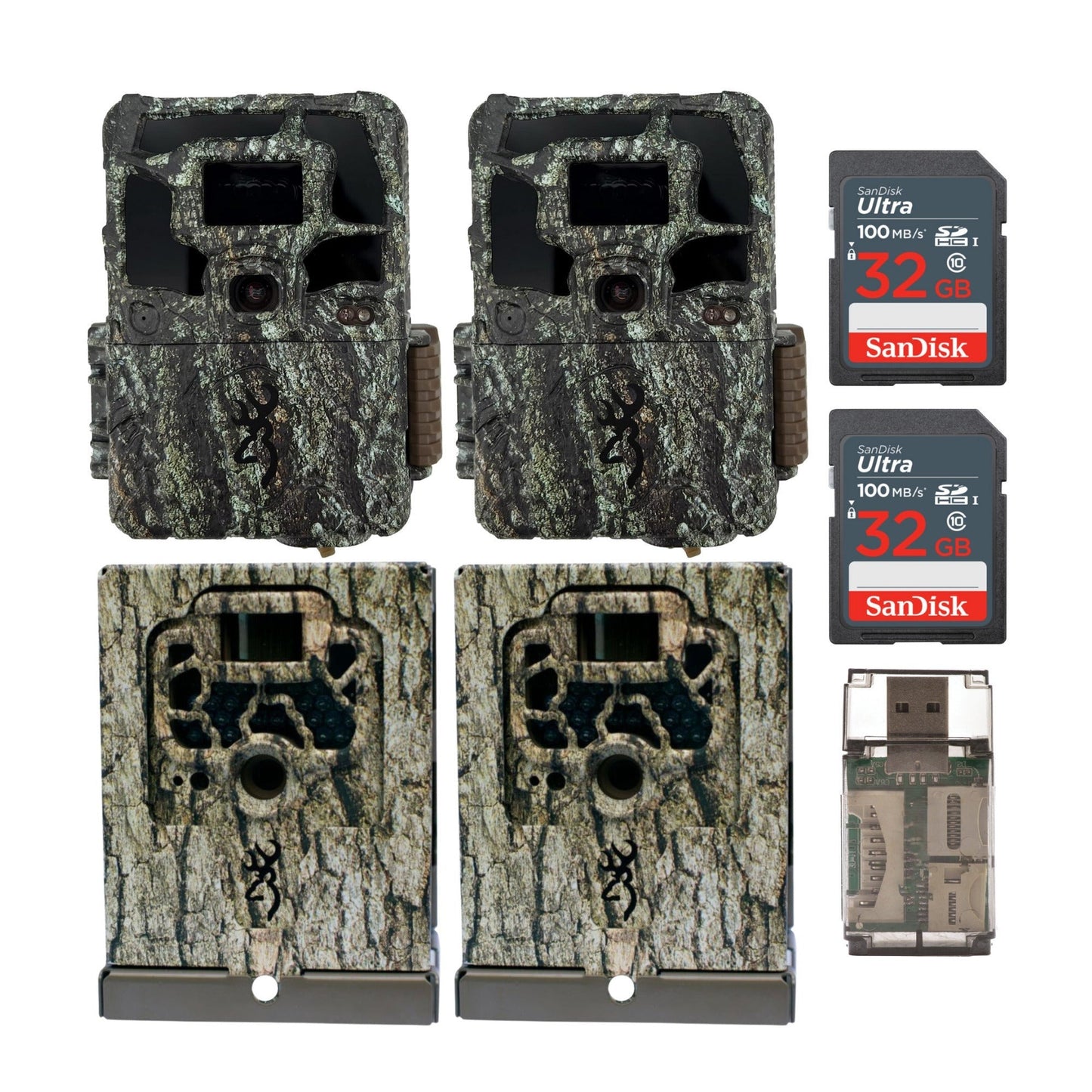 Browning Dark Ops Pro X Trail Camera w/Memory Card, Security Box Bundle (2-Pack)
