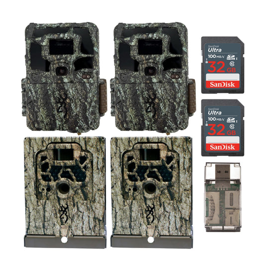 Browning Dark Ops Pro X Trail Camera w/Memory Card, Security Box Bundle (2-Pack)
