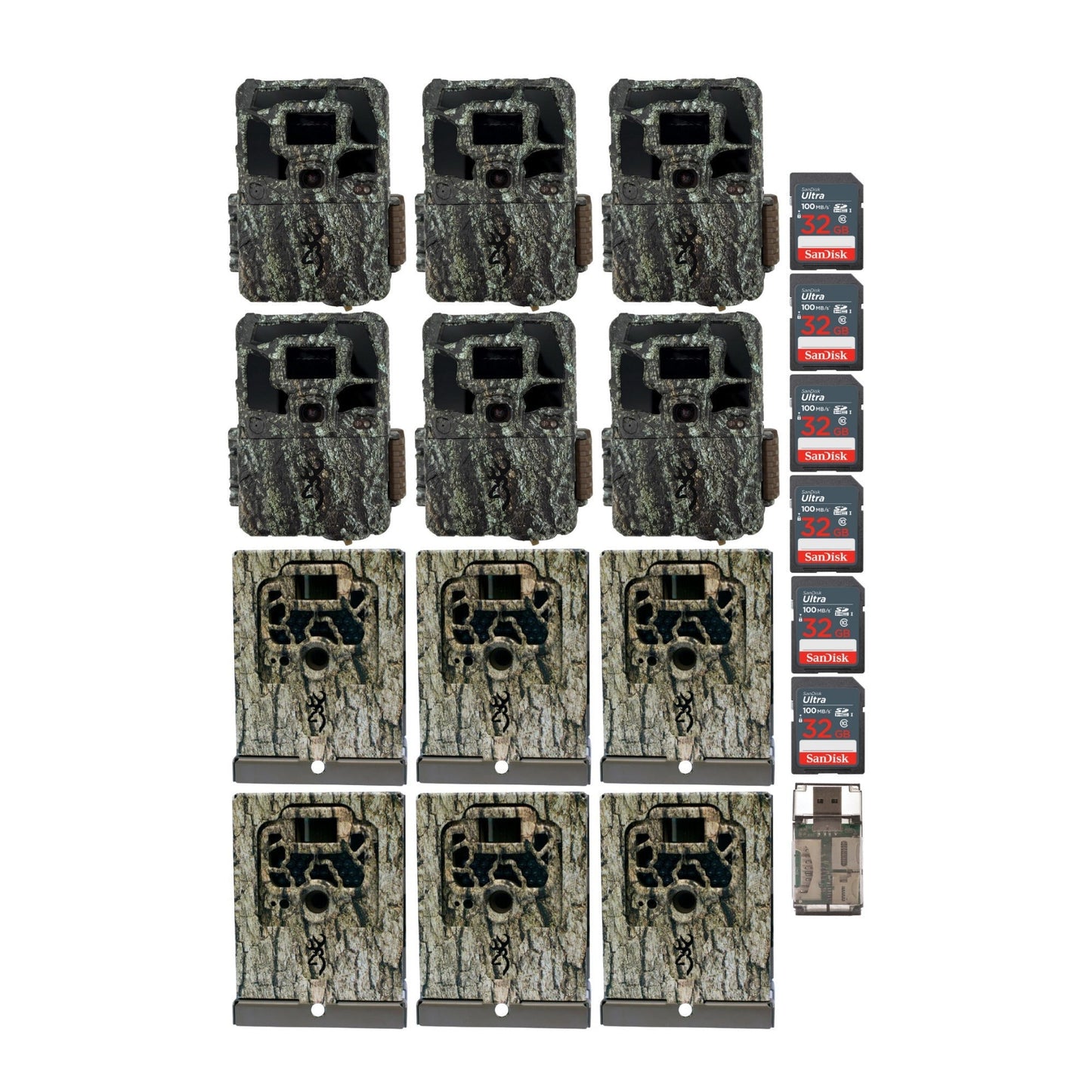 Browning Dark Ops Pro X Trail Camera w/Memory Card, Security Box Bundle (6-Pack)