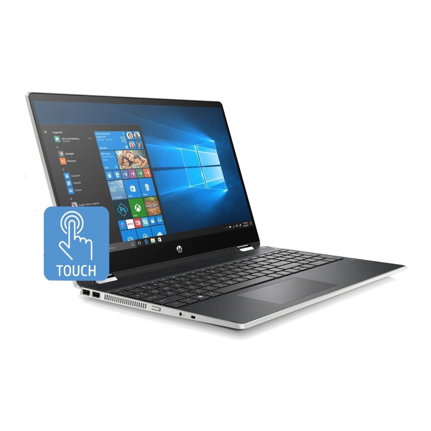 HP Pavilion x360 Convertible Laptop, 15.6" HD Touch (1366x768), Intel Core i5-8265U, 512GB SSD (Certified Refurbished)