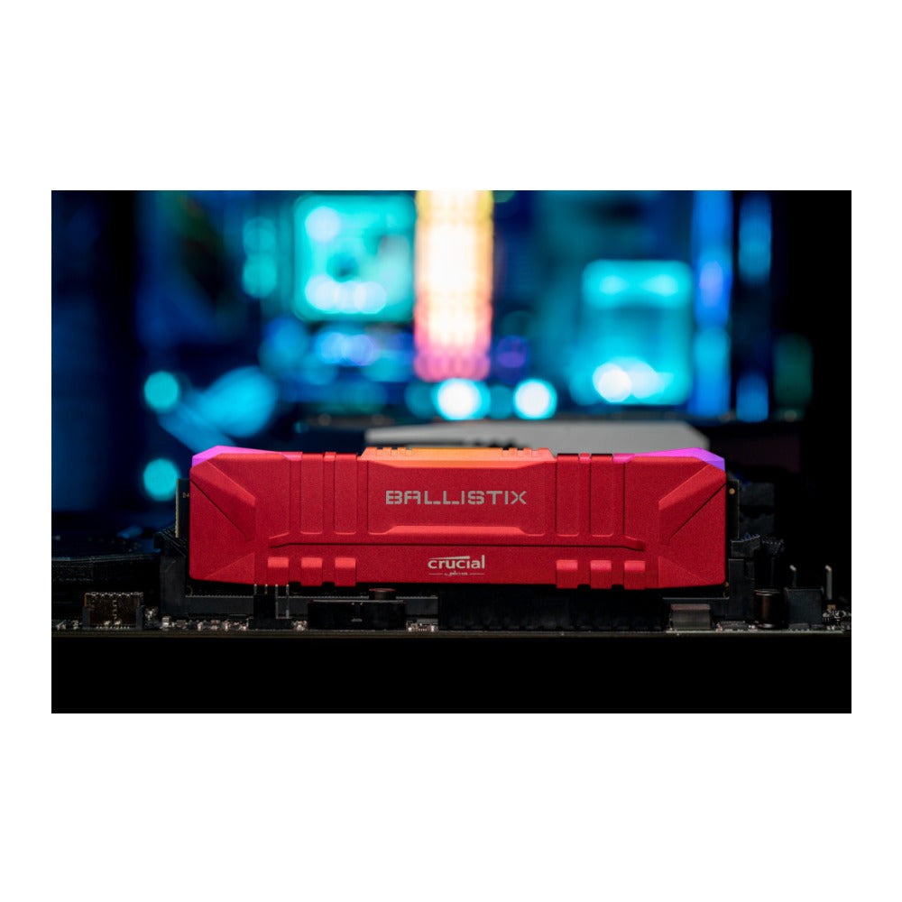 Crucial Ballistix 16GB DDR4-3600 UDIMM RAM Desktop Memory Kit (2x8GB, Red)