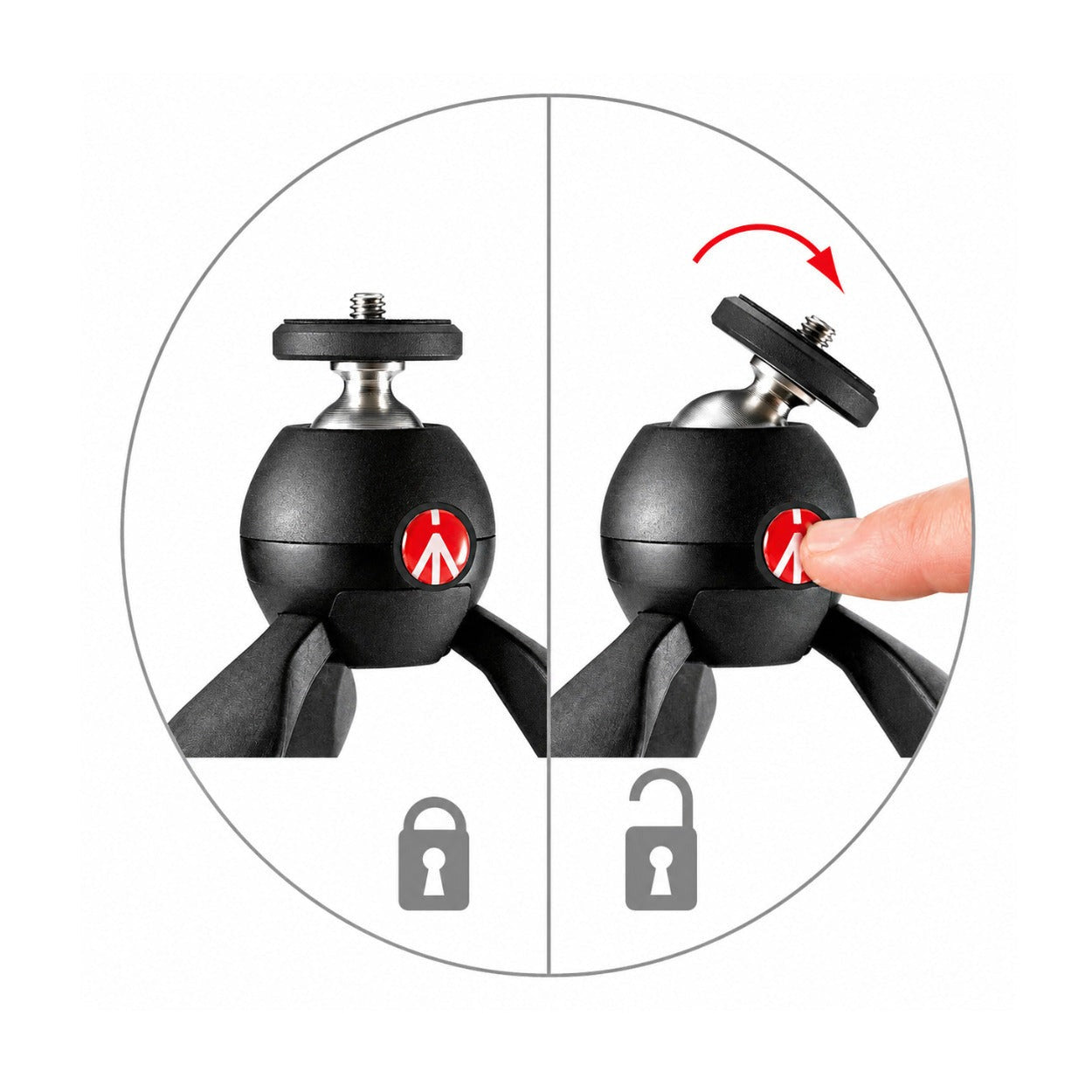 Manfrotto PIXI Mini Tabletop/Handgrip Tripod for Compact Cameras (Black)